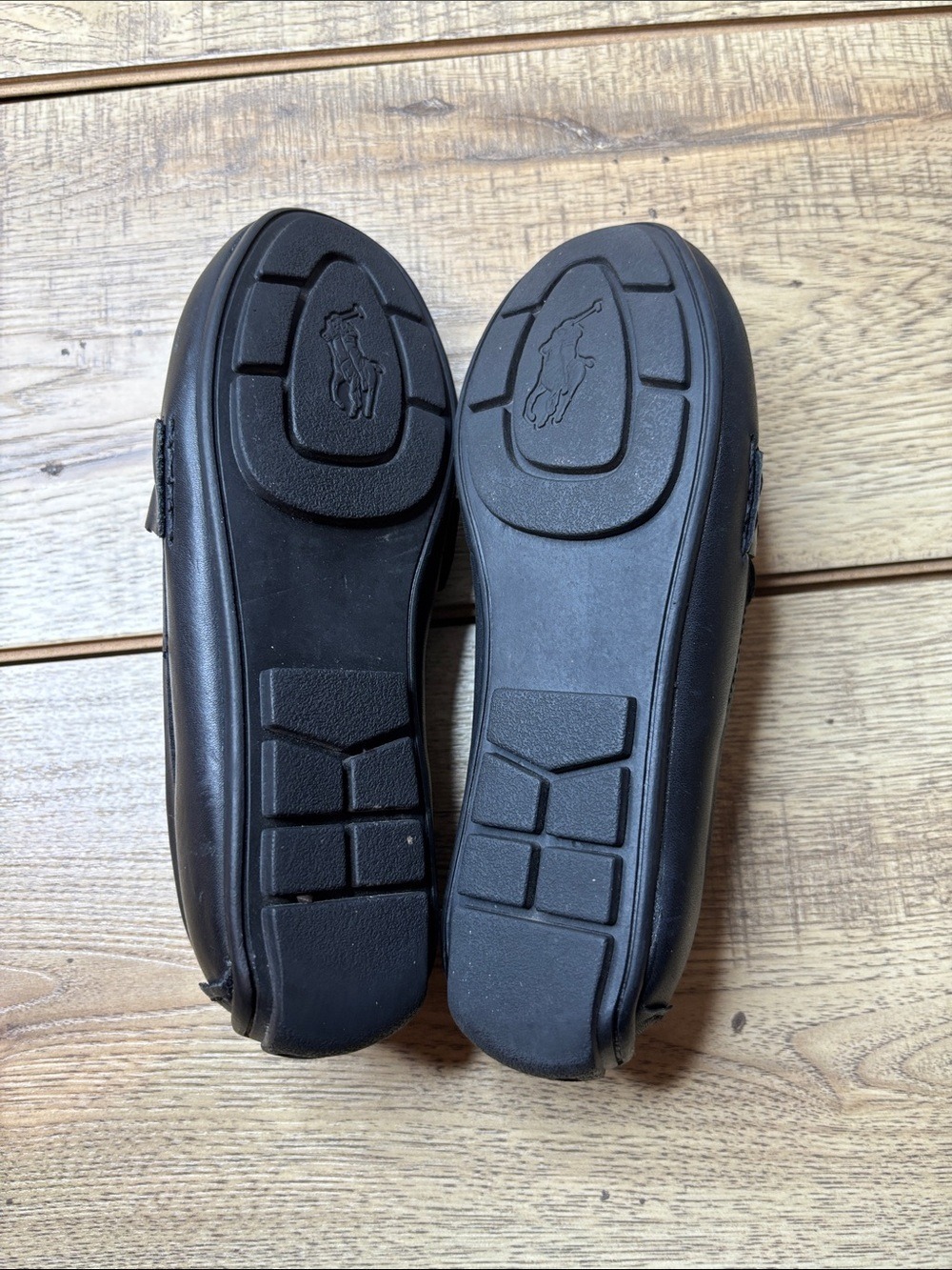Youth Boys Polo Ralph Lauren Telly Leather Penny Loafers Black Size 2 - Picture 6 of 6